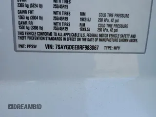 2024 Tesla Model Y Long Range с VIN 7SAYGDEE8RF983067, выставлен на аукционе Copart как лот 61217015 с пробегом 57 082 миль миль и Списание • Salvage title. История ставок и продаж доступна на DreamBid. Изображение 13.