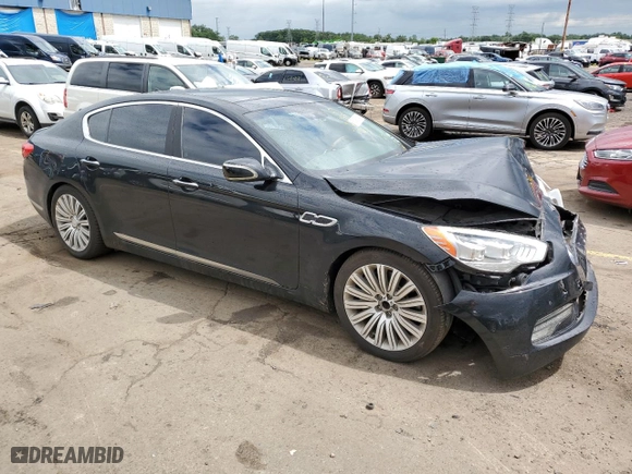 2015 Kia K900 Premium with VIN KNALU4D49F6026041, listed as a Copart auction lot 65393834 with 152,851 mi miles and Salvage Title. Bid and sale history available at carsss.com. Image 4.
