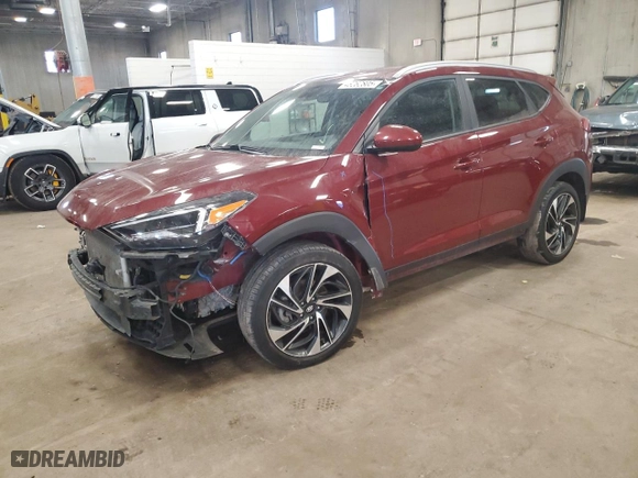 2019 Hyundai Tucson SEL with VIN KM8J3CALXKU076970, listed as a Copart auction lot 46262805 with 72,804 mi miles and Salvage Title. Bid and sale history available at carsss.com. Image 1.
