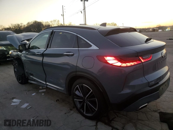 2024 Infiniti QX55 Luxe with VIN 3PCAJ5JR4RF104646, listed as a Copart auction lot 82784634 with 14,088 mi miles and Salvage Title. Bid and sale history available at DreamBid. Image 2.