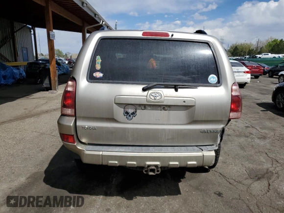2004 Toyota 4Runner SR5 with VIN JTEBU14R840036080, listed as a Copart auction lot 54222915 with 216,455 mi miles and Salvage title. Bid and sale history available at DreamBid. Image 6.