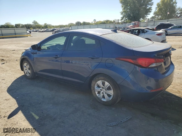 2016 Hyundai Elantra SE with VIN 5NPDH4AE2GH669170, listed as a Copart auction lot 75913264 with 160,768 mi miles and Salvage Title. Bid and sale history available at carsss.com. Image 2.