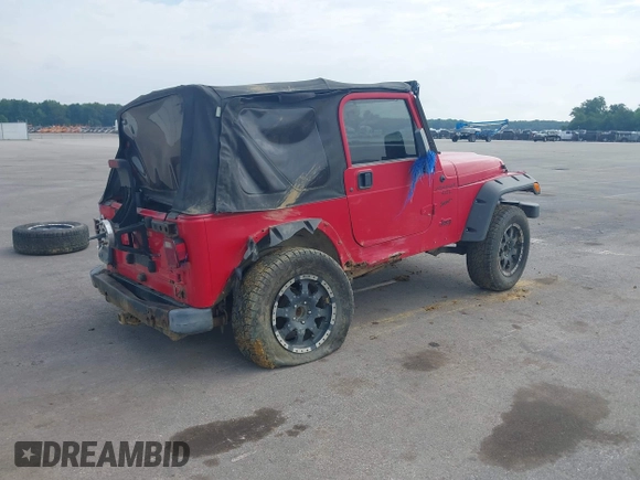 2001 Jeep Wrangler Sport z VIN 1J4FA49S31P335680, wystawiony jako IAAI lot #42471312 z przebiegiem 212 927 mil mil oraz . Historia ofert i sprzedaży dostępna na DreamBid. Obrazek 4.