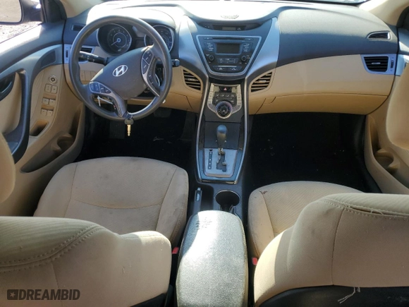 2013 Hyundai Elantra Limited with VIN 5NPDH4AE4DH287766, listed as a Copart auction lot 52394785 with 0 mi miles and Salvage Title. Bid and sale history available at carsss.com. Image 8.