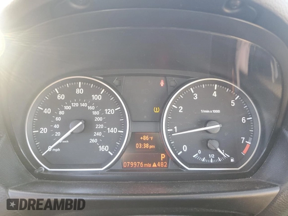 2010 BMW 1 Series 128i with VIN WBAUN1C56AVH82146, listed as a Copart auction lot 79296544 with 79,976 mi miles and Salvage title. Bid and sale history available at DreamBid. Image 9.