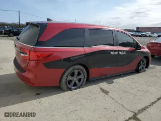 2021 Honda Odyssey EX with VIN 5FNRL6H52MB045045, listed as a Copart auction lot 48832975 with 74,689 mi miles and Salvage Title. Bid and sale history available at carsss.com. Image 3.