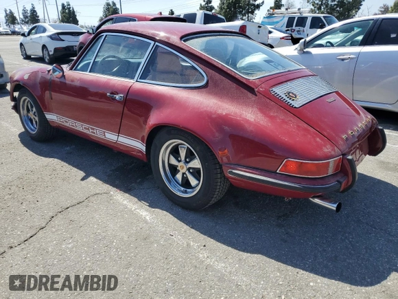 1969 Porsche 911 with VIN 119200792, listed as a Copart auction lot 49263235 with 9,446 mi miles and Salvage title. Bid and sale history available at DreamBid. Image 2.