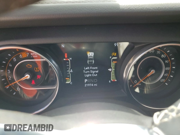 2021 Jeep Wrangler Unlimited Sahara с VIN 1C4HJXEN9MW574788, выставлен на аукционе Copart как лот 55109505 с пробегом 21 974 миль миль и Списание • Salvage title. История ставок и продаж доступна на DreamBid. Изображение 9.