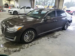 2017 Genesis G90 3.3T Premium with VIN KMHG34JA4HU023124, listed as a Copart auction lot 44866495 with 76,891 mi miles and Salvage Title. Bid and sale history available at carsss.com. Image 1.