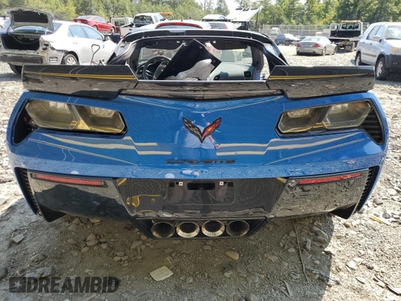 2015 Chevrolet Corvette Z06 3LZ with VIN 1G1YT2D61F5600180, listed as a Copart auction lot 70752014 with 0 mi miles and Salvage Title. Bid and sale history available at carsss.com. Image 6.