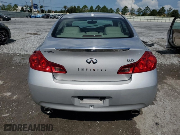 2008 Infiniti G35 Journey with VIN JNKBV61E78M211545, listed as a Copart auction lot 61828845 with Not provided miles and Salvage title. Bid and sale history available at DreamBid. Image 6.