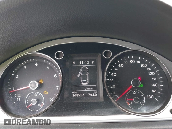 2013 Volkswagen CC Sport with VIN WVWBP7AN6DE504679, listed as a IAAI auction lot 42034362 with 148,527 mi miles. Bid and sale history available at carsss.com. Image 7.
