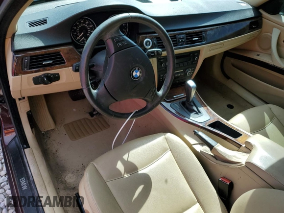 2007 BMW 3 Series 328xi with VIN WBAVC73507KP35487, listed as a Copart auction lot 53204665 with Not provided miles and Salvage title. Bid and sale history available at DreamBid. Image 8.