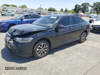2023 Volkswagen Jetta S with VIN 3VW5M7BU8PM044450, listed as a Copart auction lot 58790305 with 45,985 mi miles and Salvage title. Bid and sale history available at DreamBid. Image 1.