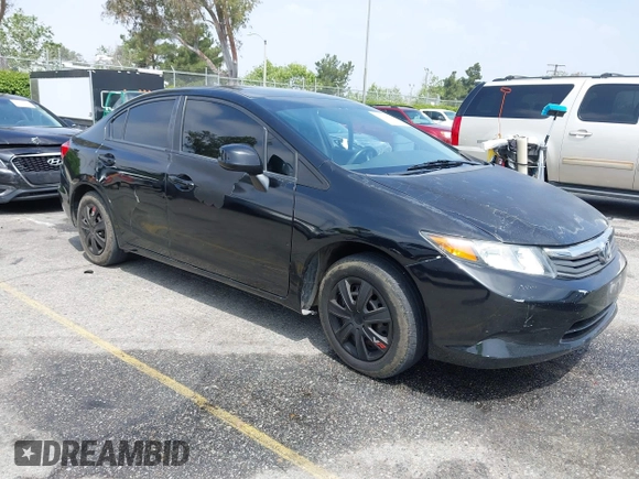 2012 Honda Civic LX with VIN 19XFB2F5XCE374193, listed as a IAAI auction lot 42158938 with 157,183 mi miles and . Bid and sale history available at DreamBid. Image 1.