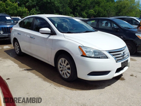 2015 Nissan Sentra SV with VIN 3N1AB7AP0FY257339, listed as a IAAI auction lot 42222583 with 162,476 mi miles and . Bid and sale history available at DreamBid. Image 1.