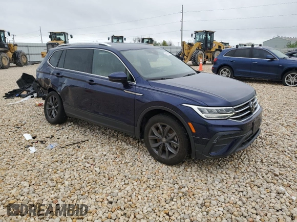 2022 Volkswagen Tiguan SE with VIN 3VV3B7AX9NM124110, listed as a Copart auction lot 49133975 with 22,292 mi miles and Salvage title. Bid and sale history available at DreamBid. Image 4.