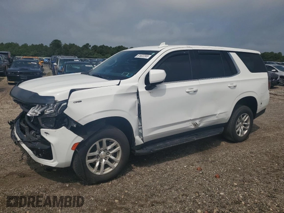 2021 Chevrolet Tahoe Commercial with VIN 1GNSKLED5MR346070, listed as a Copart auction lot 61822265 with 56,775 mi miles and Salvage title. Bid and sale history available at DreamBid. Image 1.