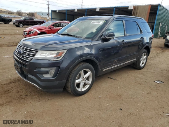 2017 Ford Explorer XLT with VIN 1FM5K8D86HGC67172, listed as a Copart auction lot 49511485 with 91,172 mi miles and Clean Title. Bid and sale history available at carsss.com. Image 1.