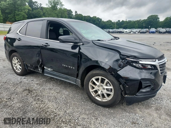 2022 Chevrolet Equinox LT with VIN 3GNAXUEV0NL240968, listed as a Copart auction lot 58982045 with 62,637 mi miles and Salvage title. Bid and sale history available at DreamBid. Image 4.