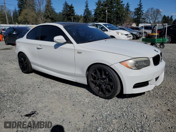 2012 BMW 1 Series 135i with VIN WBAUC9C50CVM12704, listed as a Copart auction lot 53091505 with 81,052 mi miles and Salvage title. Bid and sale history available at DreamBid. Image 4.