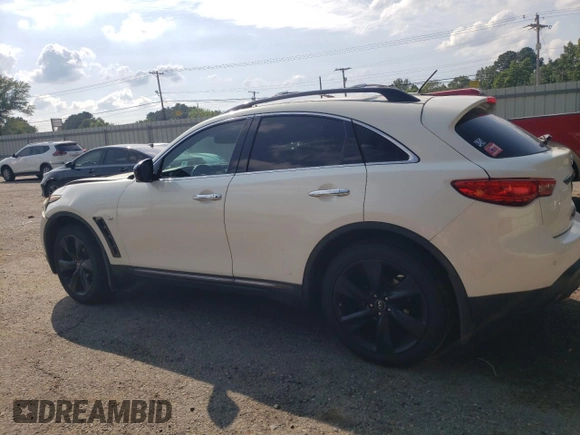 2016 Infiniti QX70 z VIN JN8CS1MU4GM670023, wystawiony jako Copart lot #59185875 z przebiegiem 123 880 mil mil oraz Szkoda całkowita • Salvage title. Historia ofert i sprzedaży dostępna na DreamBid. Obrazek 2.