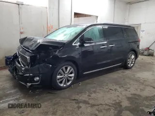 2017 Kia Sedona SX-L with VIN KNDME5C10H6271931, listed as a Copart auction lot 73215284 with 87,389 mi miles and Salvage Title. Bid and sale history available at carsss.com. Image 1.