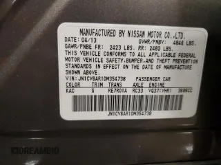 2013 Infiniti G37 x with VIN JN1CV6AR1DM354738, listed as a Copart auction lot 43964115 with 123,241 mi miles and Non Repairable. Bid and sale history available at DreamBid. Image 12.