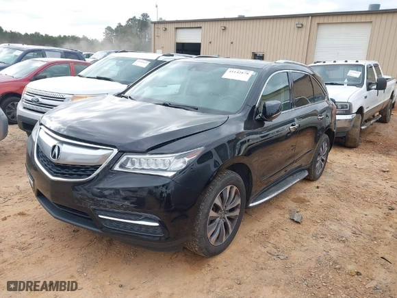 2014 Acura MDX Tech Pkg with VIN 5FRYD4H48EB044843, listed as a IAAI auction lot 41142878 with 127,894 mi miles. Bid and sale history available at carsss.com. Image 2.