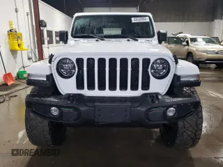 2022 Jeep Wrangler Unlimited Sahara with VIN 1C4HJXEG7NW172299, listed as a Copart auction lot 43535965 with 19,709 mi miles and Salvage Title. Bid and sale history available at DreamBid. Image 5.