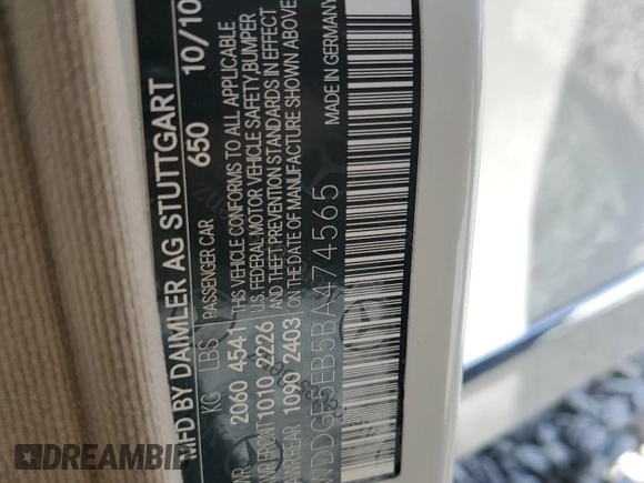 2011 Mercedes-Benz C 300 Sport с VIN WDDGF5EB5BA474565, выставлен на аукционе Copart как лот 61918055 с пробегом 210 410 миль миль и Списание • Salvage title. История ставок и продаж доступна на DreamBid. Изображение 12.
