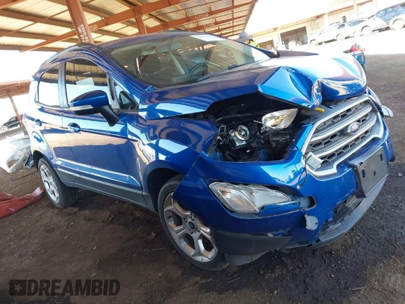 2021 Ford EcoSport SE with VIN MAJ3S2GE4MC445646, listed as a IAAI auction lot 41841253 with 38,644 mi miles and . Bid and sale history available at carsss.com. Image 1.