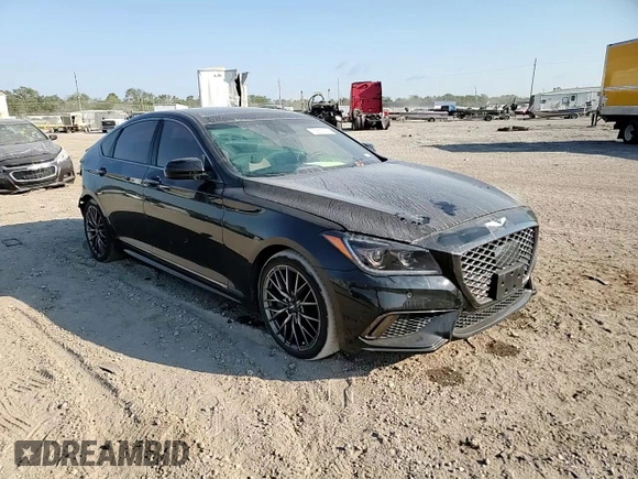 2019 Genesis G80 Sport with VIN KMHGN4JB6KU289917, listed as a Copart auction lot 75815714 with 45,346 mi miles and Salvage Title. Bid and sale history available at DreamBid. Image 10.