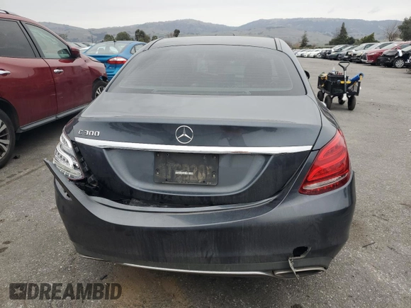 2015 Mercedes-Benz C 300 with VIN 55SWF4JB8FU045146, listed as a Copart auction lot 44591105 with 153,777 mi miles and Salvage Title. Bid and sale history available at carsss.com. Image 6.