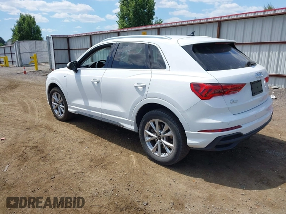 2023 Audi Q3 S line Premium with VIN WA1DECF32P1089395, listed as a IAAI auction lot 42726165 with 48,093 mi miles and . Bid and sale history available at DreamBid. Image 3.