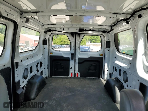 2019 Ford Transit with VIN 1FTYE1YM6KKB46220, listed as a Copart auction lot 56470595 with 38,069 mi miles and Salvage title. Bid and sale history available at DreamBid. Image 10.