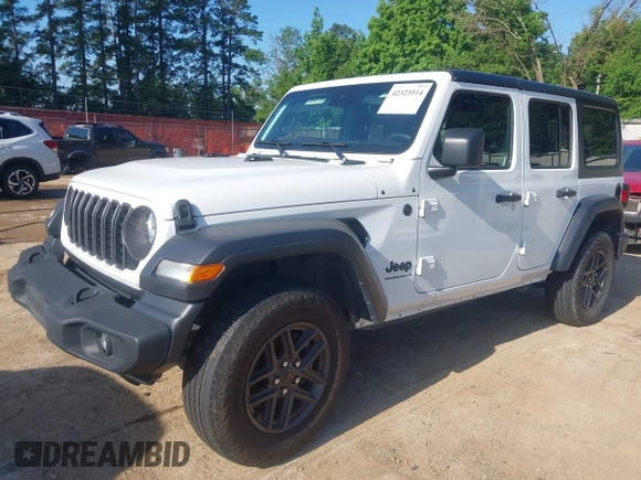 2024 Jeep Wrangler Sport S with VIN 1C4PJXDN2RW276247, listed as a IAAI auction lot 42323514 with 19,162 mi miles and . Bid and sale history available at DreamBid. Image 17.