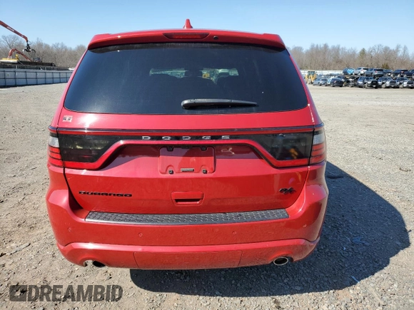 2015 Dodge Durango R/T with VIN 1C4SDHCTXFC873649, listed as a Copart auction lot 48588535 with 74,370 mi miles and Salvage Title. Bid and sale history available at DreamBid. Image 6.