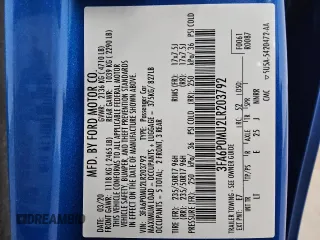 2020 Ford Fusion Hybrid SEL with VIN 3FA6P0MU2LR203792, listed as a Copart auction lot 48302105 with 83,383 mi miles and Clean Title. Bid and sale history available at carsss.com. Image 12.