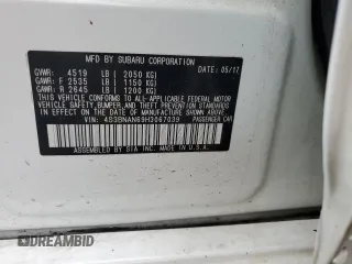 2017 Subaru Legacy Limited with VIN 4S3BNAN69H3067039, listed as a Copart auction lot 55984035 with 114,586 mi miles and Salvage title. Bid and sale history available at DreamBid. Image 12.