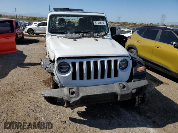 2022 Jeep Wrangler Unlimited Willys with VIN 1C4HJXDN2NW134737, listed as a Copart auction lot 67411754 with 56,296 mi miles and Salvage Title. Bid and sale history available at DreamBid. Image 5.