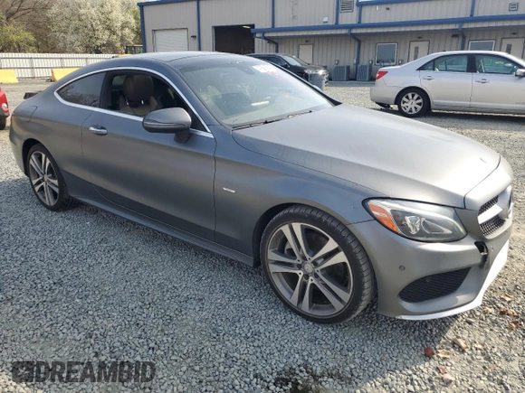 2017 Mercedes-Benz C 300 with VIN WDDWJ4JB2HF358181, listed as a Copart auction lot 47686885 with 96,762 mi miles and Salvage Title. Bid and sale history available at carsss.com. Image 4.