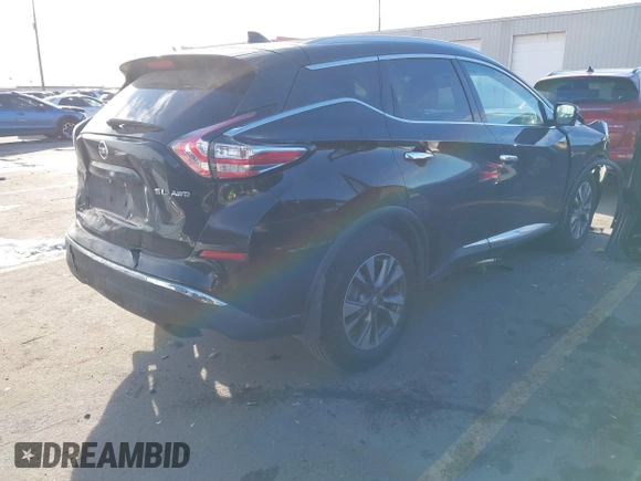 2017 Nissan Murano SL with VIN 5N1AZ2MH5HN144630, listed as a IAAI auction lot 41239088 with 87,305 mi miles and . Bid and sale history available at DreamBid. Image 4.