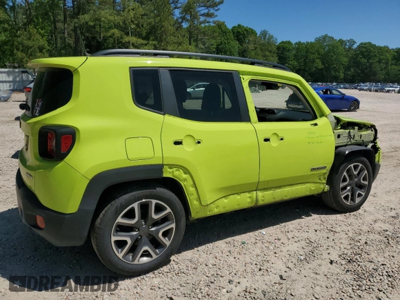 2018 Jeep Renegade Latitude z VIN ZACCJABB6JPJ09909, wystawiony jako Copart lot #54724035 z przebiegiem 72 932 mil mil oraz Szkoda całkowita • Salvage title. Historia ofert i sprzedaży dostępna na DreamBid. Obrazek 3.