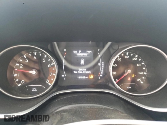 2020 Jeep Compass Altitude with VIN 3C4NJCBB3LT258572, listed as a Copart auction lot 51992325 with 141,022 mi miles and Salvage title. Bid and sale history available at DreamBid. Image 9.
