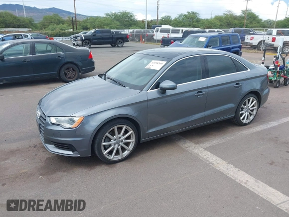 2015 Audi A3 1.8T Premium with VIN WAUACGFF1F1004798, listed as a IAAI auction lot 42078500 with 89,747 mi miles. Bid and sale history available at carsss.com. Image 2.