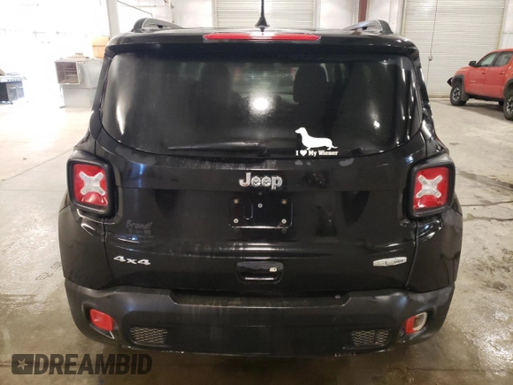 2018 Jeep Renegade Latitude with VIN ZACCJBBB8JPH44610, listed as a Copart auction lot 41803915 with 82,635 mi miles and Non Repairable. Bid and sale history available at DreamBid. Image 6.