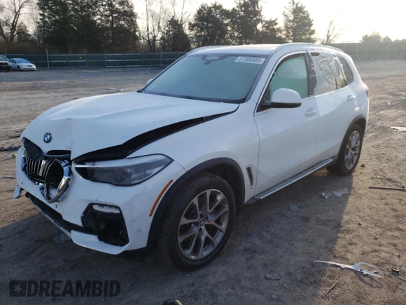 2021 BMW X5 xDrive40i with VIN 5UXCR6C05M9G48325, listed as a Copart auction lot 37308583 with 0 mi miles. Bid and sale history available at carsss.com. Image 1.