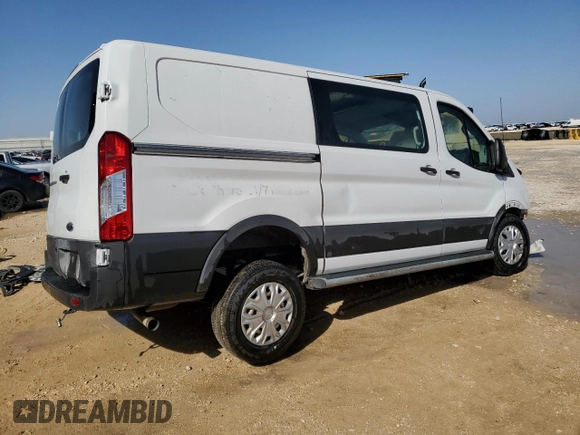 2023 Ford Transit Cargo with VIN 1FTBR1Y88PKB06810, listed as a Copart auction lot 47635095 with Not Provided miles and Salvage Title. Bid and sale history available at DreamBid. Image 3.