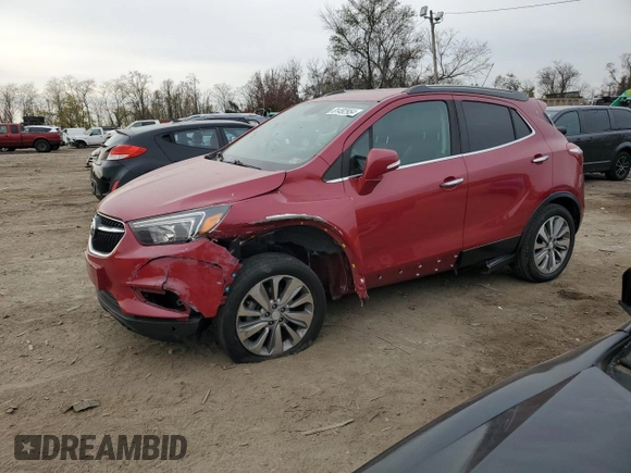 2018 Buick Encore Preferred with VIN KL4CJASB5JB665152, listed as a Copart auction lot 81492954 with 72,489 mi miles and Salvage Title. Bid and sale history available at carsss.com. Image 1.